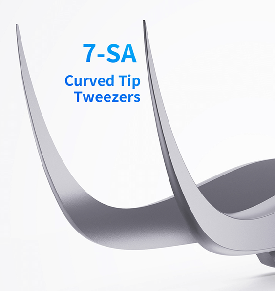 7-SA Precision Curved Tip Tweezers