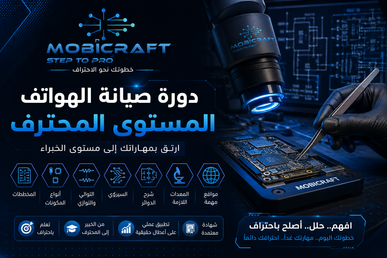 دورة صيانة الهواتف – المستوى المحترف ⭐